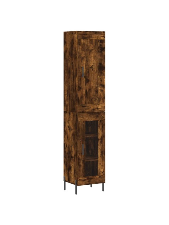 Augstais skapītis, ozolkoka, 34,5x34x180 cm, inženierijas koks