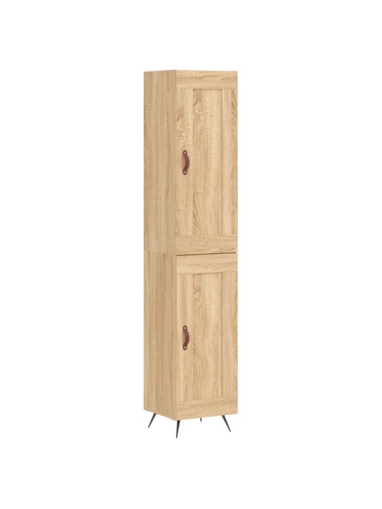 Augstais skapītis, ozolkoka, 34,5x34x180 cm, inženierijas koks