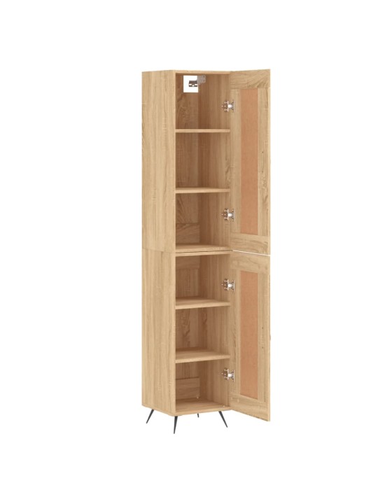 Augstais skapītis, ozolkoka, 34,5x34x180 cm, inženierijas koks