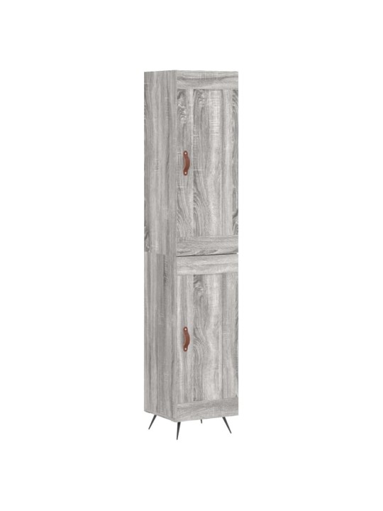Augstais skapītis, pelēks, 34,5x34x180 cm, inženierijas koks