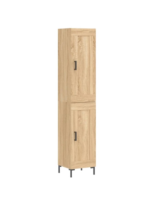 Augstais skapītis, ozolkoka, 34,5x34x180 cm, inženierijas koks
