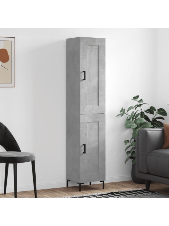 Augstais skapītis, pelēks, 34,5x34x180 cm, inženierijas koks