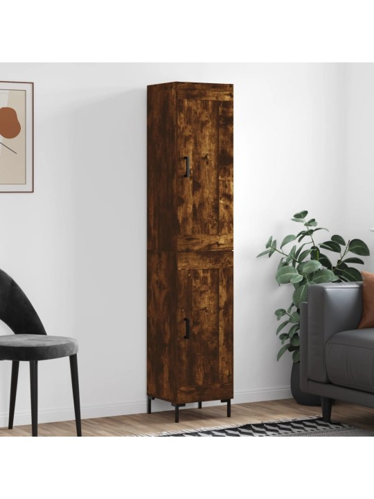 Augstais skapītis, ozolkoka, 34,5x34x180 cm, inženierijas koks