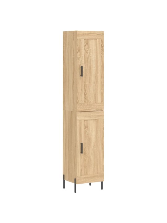 Augstais skapītis, ozolkoka, 34,5x34x180 cm, inženierijas koks