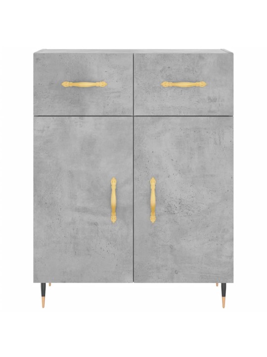 Augstais skapis, pelēks, 69,5x34x180 cm, inženierijas koks