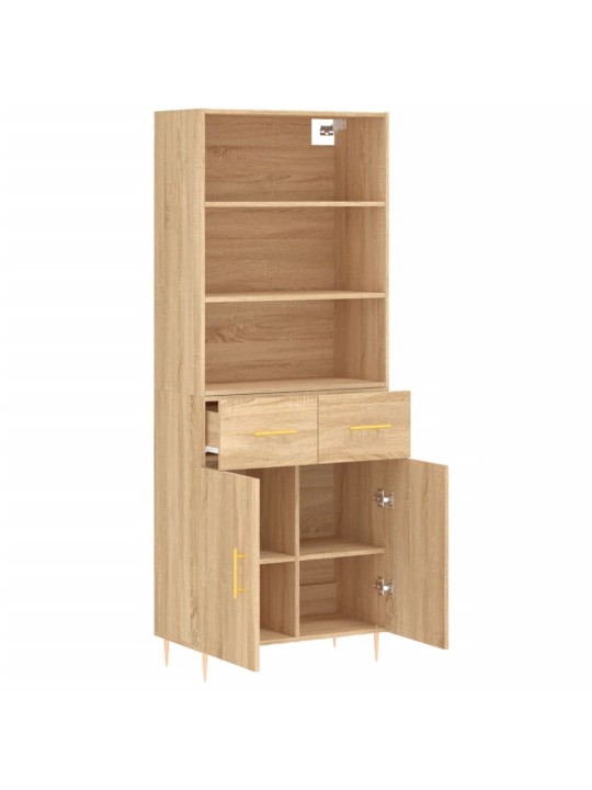 Augstais skapis, ozolkoka, 69,5x34x180 cm, inženierijas koks