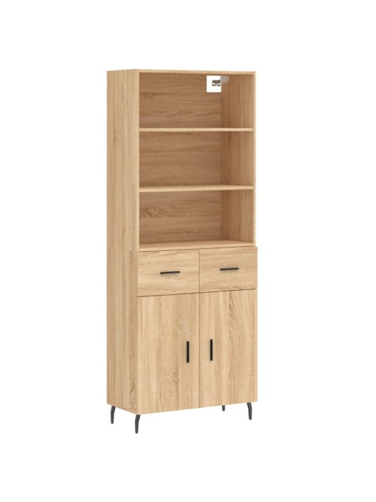 Augstais skapis, ozolkoka, 69,5x34x180 cm, inženierijas koks