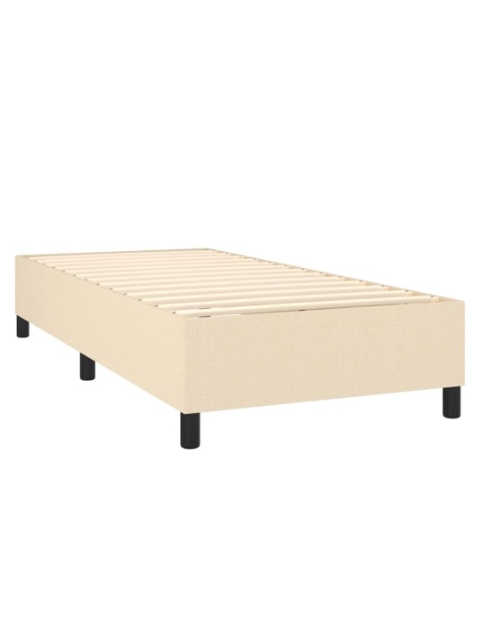 Kontinentālā gulta rāmis ar matraci, krēmkrāsas, 100x200 cm, audums