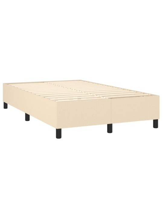 Kontinentālā gulta rāmis ar matraci, krēmkrāsas, 120x200 cm, audums