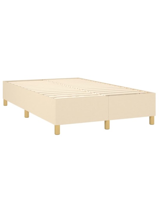 Kontinentālā gulta rāmis ar matraci, krēmkrāsas, 120x200 cm, audums