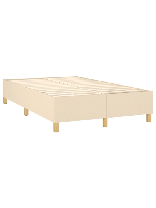 Kontinentālā gulta rāmis ar matraci, krēmkrāsas, 120x200 cm, audums