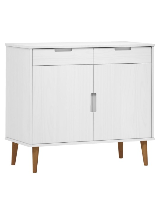 Kumode molde, balts, 90x40x80 cm, priedes masīvkoks