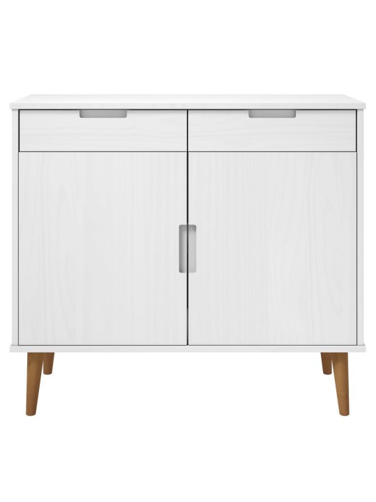 Kumode molde, balts, 90x40x80 cm, priedes masīvkoks