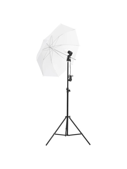 Fotostudijas apgaismojuma komplekts ar fonu un reflektoru