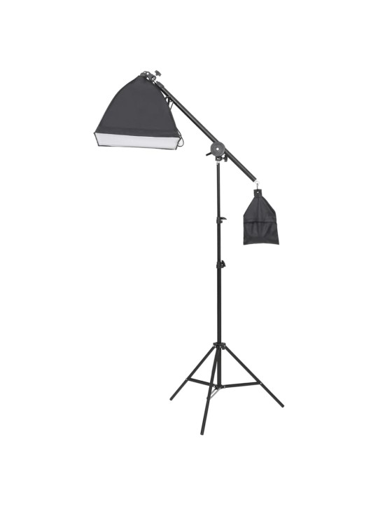 Fotostudijas apgaismojuma komplekts un fons