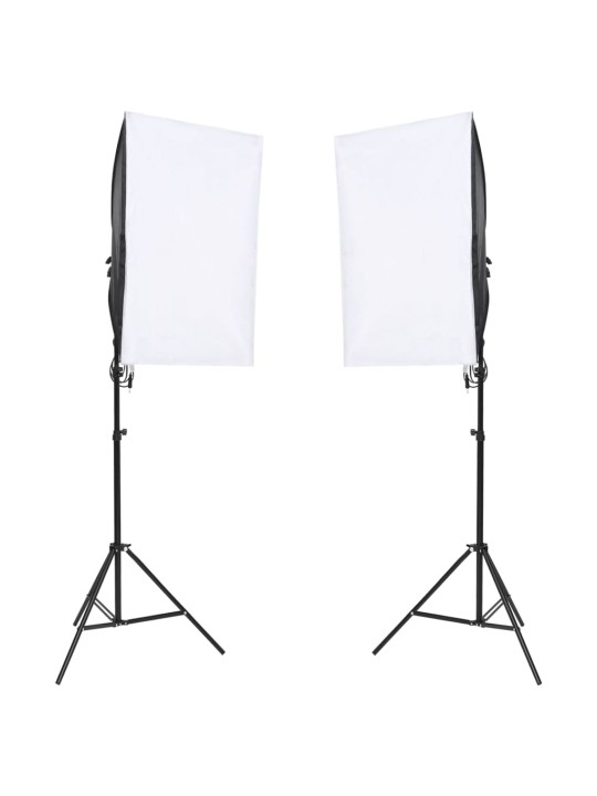 Fotostudijas apgaismojuma komplekts ar fonu un reflektoru