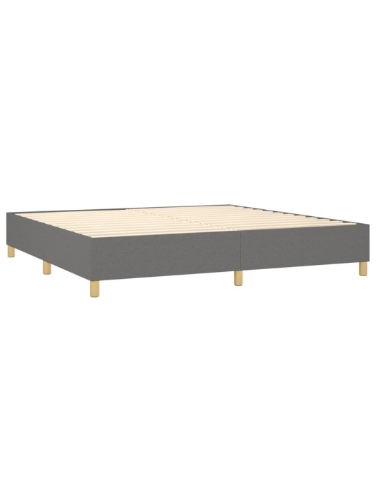 Kontinentālā gulta ar matraci, tumši pelēka audums, 200x200cm