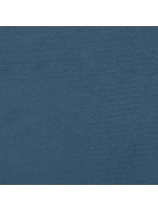 Atsperu gulta ar matraci, tumši zils samts, 200x200 cm