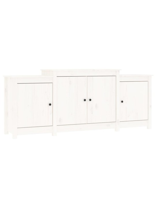 Kumode, balta, 164x37x68 cm, priedes masīvkoks
