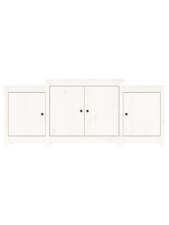 Kumode, balta, 164x37x68 cm, priedes masīvkoks