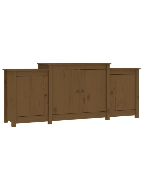 Kumode, medus brūna, 164x37x68 cm, priedes masīvkoks