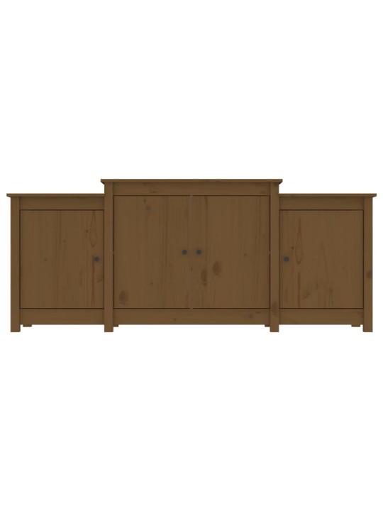 Kumode, medus brūna, 164x37x68 cm, priedes masīvkoks