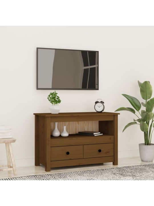 Tv skapītis, medus brūns, 79x35x52 cm, priedes masīvkoks
