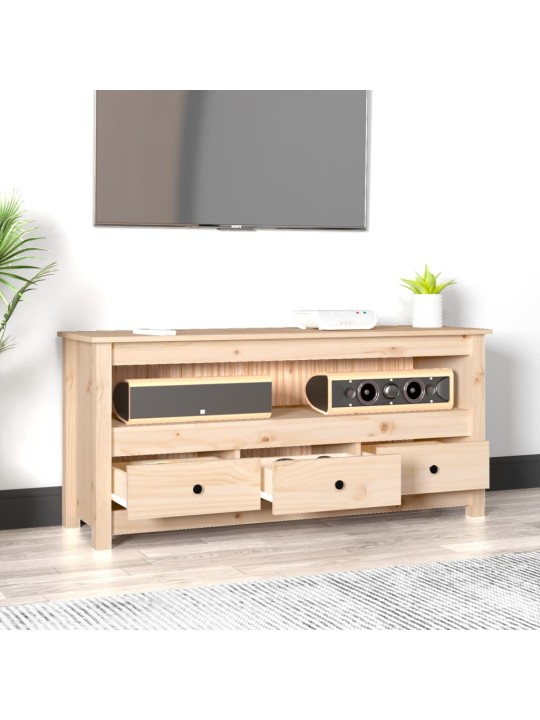 Tv skapītis, 114x35x52 cm, priedes masīvkoks