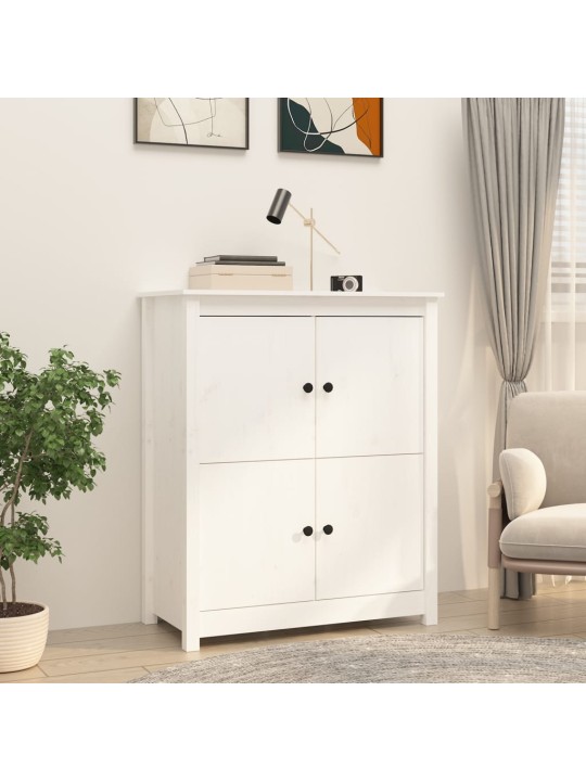 Kumode, balta, 83x41,5x100 cm, priedes masīvkoks