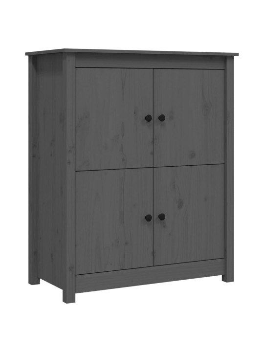 Kumode, pelēka, 83x41,5x100 cm, priedes masīvkoks
