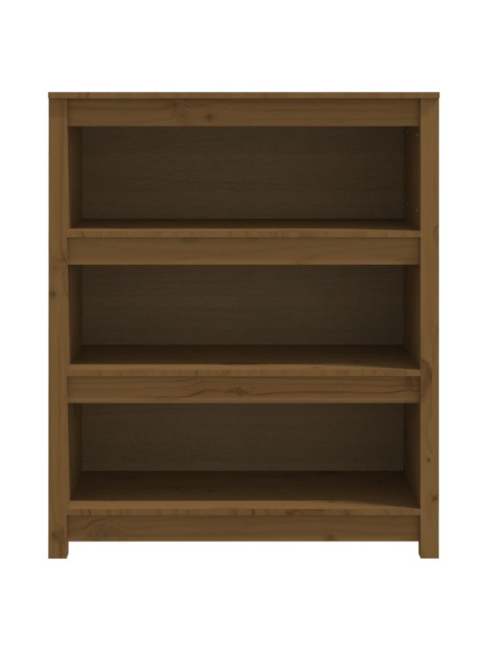 Grāmatu plaukts, medus brūns, 80x35x97 cm, priedes masīvkoks