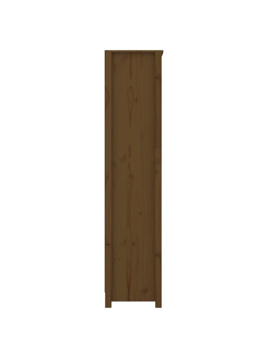 Grāmatu plaukts, medus brūns, 80x35x154 cm, priedes masīvkoks