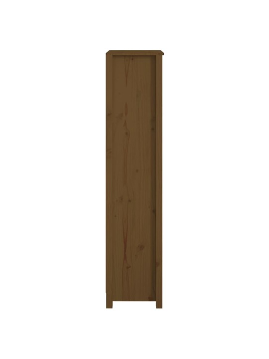 Grāmatu plaukts, medus brūns, 50x35x154 cm, priedes masīvkoks