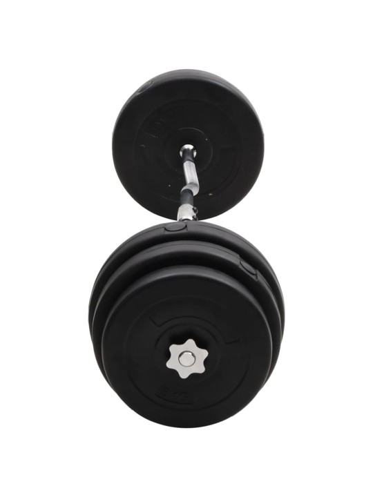 Izlocīts svaru stienis ar diskiem, 90 kg