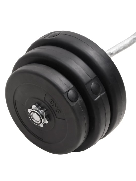 Izlocīts svaru stienis ar diskiem, 90 kg