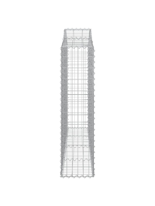 Arkveida gabiona grozi, 7 gb., 200x30x120/140cm, cinkota dzelzs