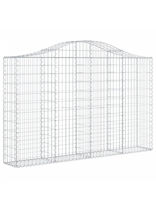 Arkveida gabiona grozi, 12gb., 200x30x120/140cm, cinkota dzelzs