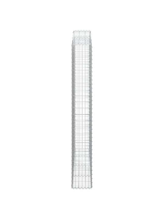 Arkveida gabiona grozi, 4 gb., 200x30x220/240cm, cinkota dzelzs