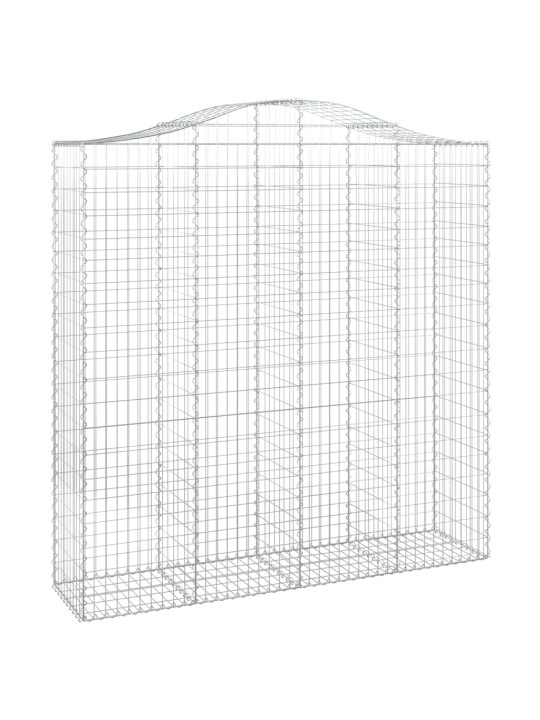 Arkveida gabiona grozi, 4 gb., 200x50x200/220cm, cinkota dzelzs