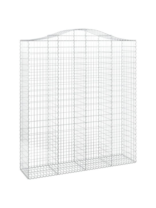 Arkveida gabiona grozi, 4 gb., 200x50x220/240cm, cinkota dzelzs