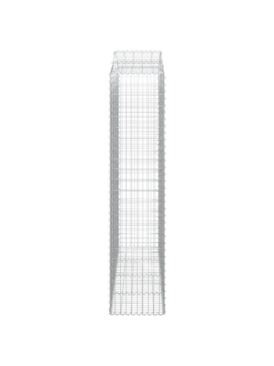 Arkveida gabiona grozi, 4 gb., 200x50x220/240cm, cinkota dzelzs