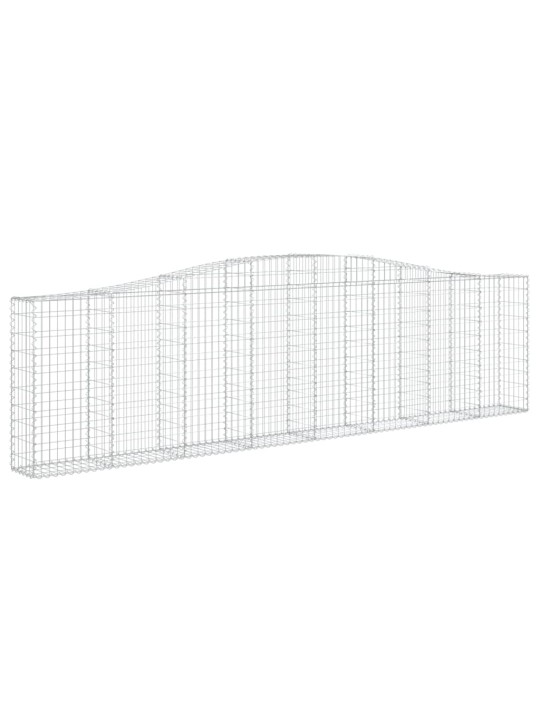 Arkveida gabiona grozi, 4 gb., 400x30x100/120cm, cinkota dzelzs