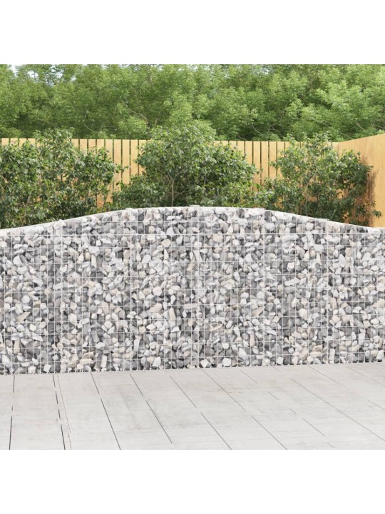 Arkveida gabiona grozi, 6 gb., 400x30x100/120cm, cinkota dzelzs