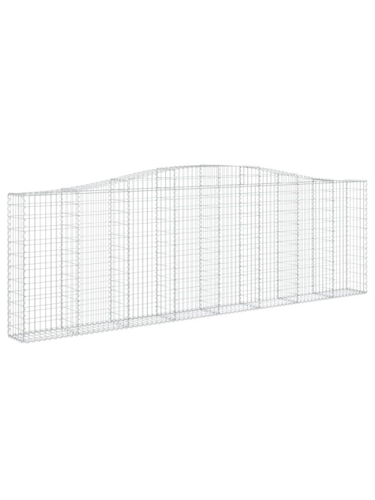 Arkveida gabiona grozi, 4 gb., 400x30x120/140cm, cinkota dzelzs