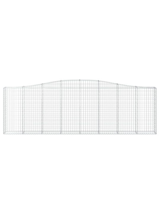 Arkveida gabiona grozi, 4 gb., 400x30x120/140cm, cinkota dzelzs