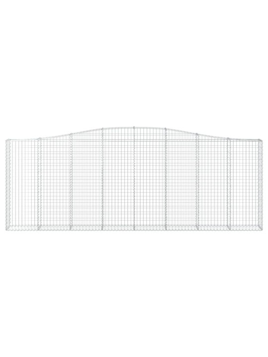 Arkveida gabiona grozi, 4 gb., 400x30x140/160cm, cinkota dzelzs