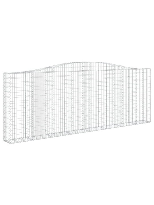 Arkveida gabiona grozi, 8 gb., 400x30x140/160cm, cinkota dzelzs
