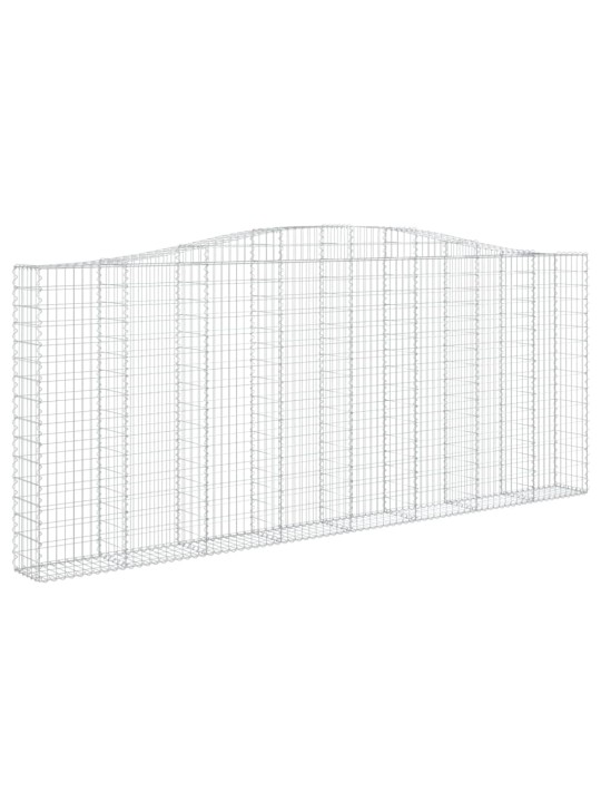 Arkveida gabiona grozi, 4 gb., 400x30x160/180cm, cinkota dzelzs