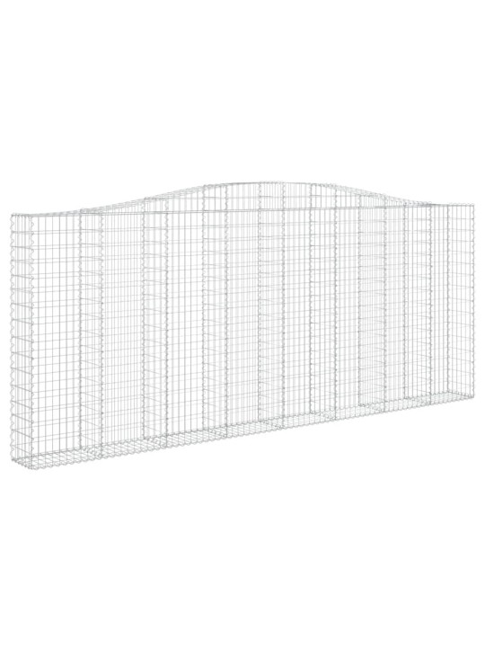 Arkveida gabiona grozi, 8 gb., 400x30x160/180cm, cinkota dzelzs
