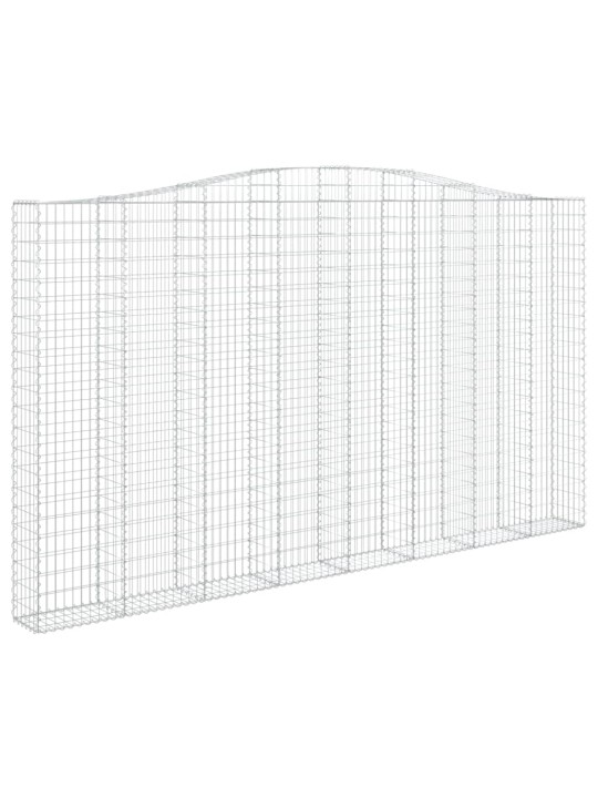 Arkveida gabiona grozi, 2 gb., 400x30x220/240cm, cinkota dzelzs